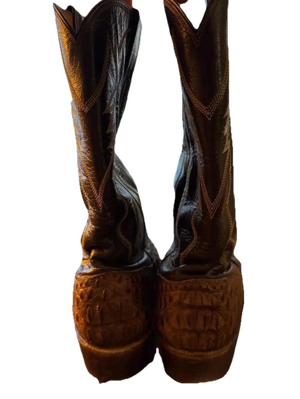 Men's Caiman Crocodile Western Cowboy Boots Custom Size 9